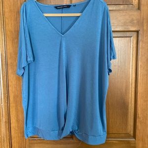 Colleen Lopez blue short sleeve t shirt size 1X